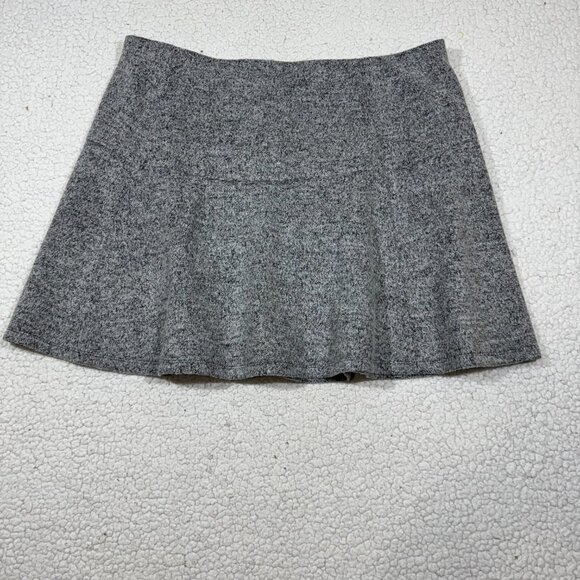 Ann Taylor LOFT Womens A Line Circle Pull On Skirt sz XL Fleece Gray Career Wear - Picture 3 of 5